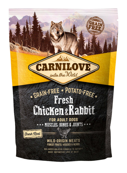 CARNILOVE Fresh Pui si Iepure, fara cereale si cartofi 1,5kg