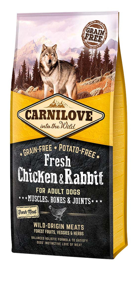 CARNILOVE Fresh Pui si Iepure, fara cereale si cartofi