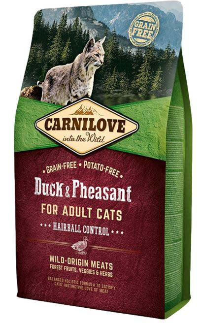 CARNILOVE Hairball Rata si fazan, fara cereale