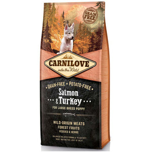 CARNILOVE PUPPY Large Somon si curcan, fara cereale 12kg