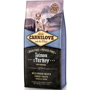 CARNILOVE PUPPY Somon si curcan, fara cereale 12kg