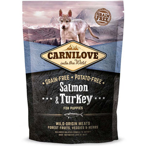 CARNILOVE PUPPY Somon si curcan, fara cereale 1,5kg