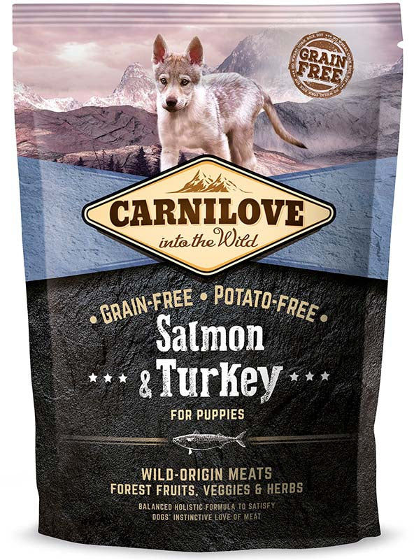 CARNILOVE PUPPY Somon si curcan, fara cereale 1,5kg