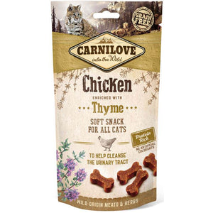 CARNILOVE Semi Moist Recompense pentru pisici, cu Pui si Cimbru 50g