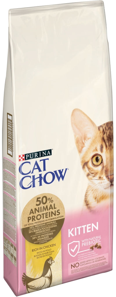 CAT CHOW Hrană uscată KITTEN pentru pisicuţe şi pisici gestante, cu Pui - Maxi-Pet.ro