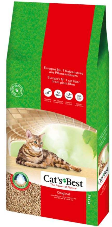CAT'S BEST The Power of Nature Original Asternut vegetal pentru pisici40L,17,2kg