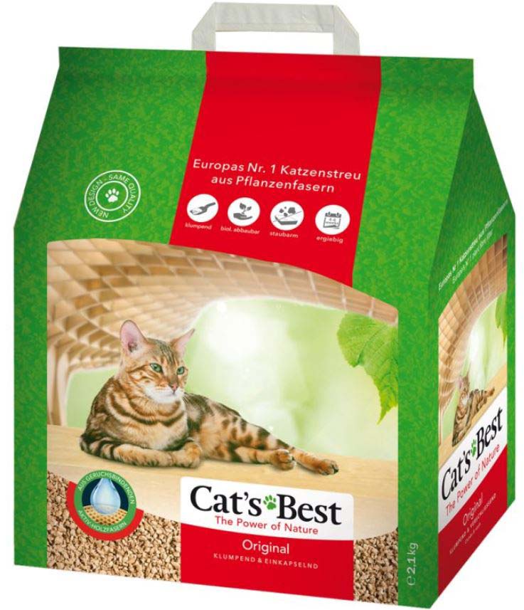 CAT'S BEST The Power of Nature Original Asternut vegetal pentru pisici 5L, 2,1kg