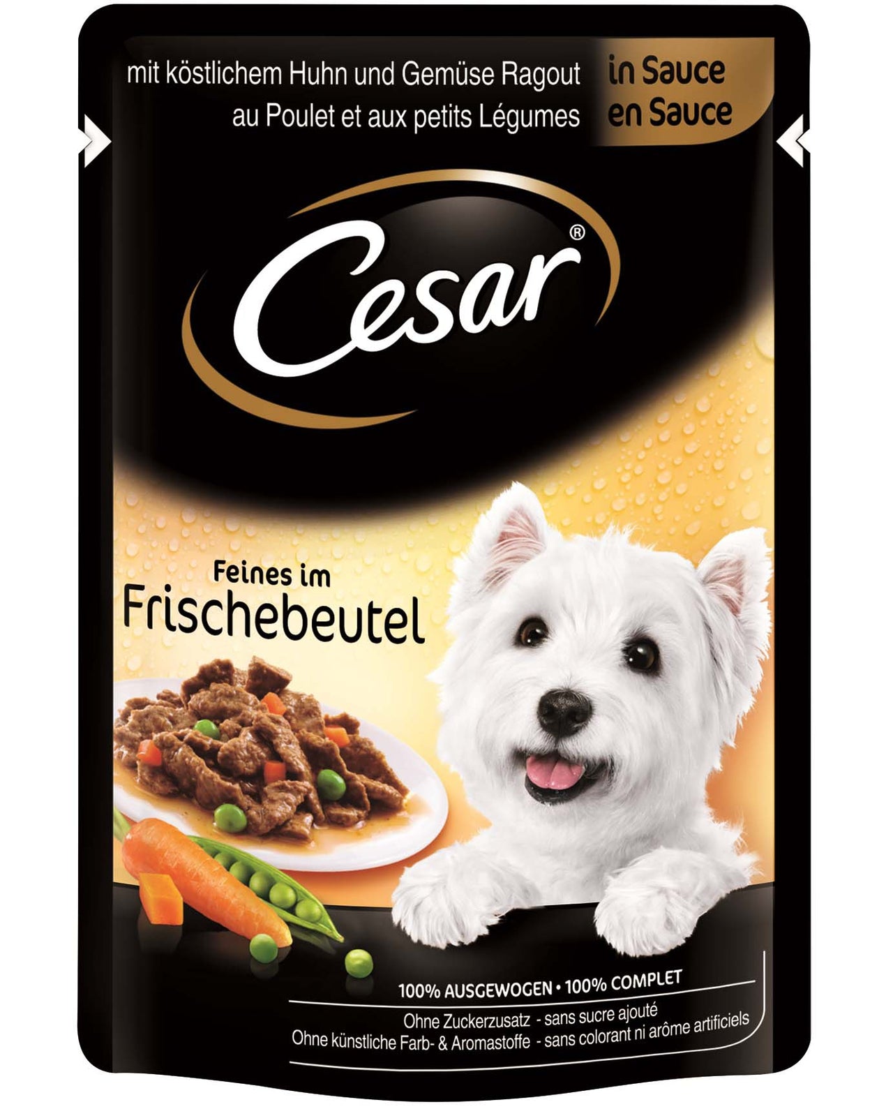 CESAR Plic hrana umeda pentru caini Pui si Legume in Sos 100g