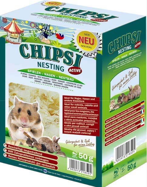 CHIPSI Nesting Active Asternut pentru rozatoare, pentru construire cuib 20g