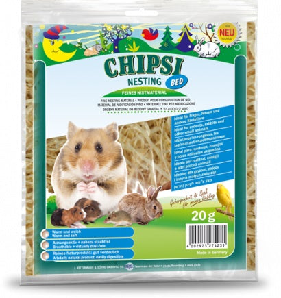 CHIPSI Nesting Bed Asternut pentru rozatoare, pat pentru construire cuib 20g