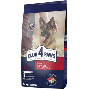 CLUB 4 PAWS Hrana uscata pt caini Adult ACTIVE 14kg