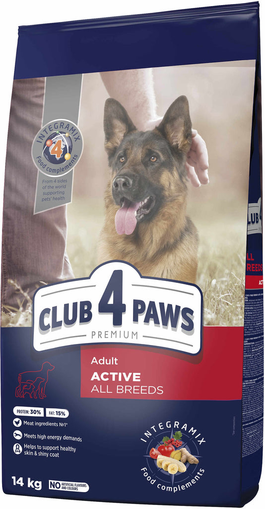 CLUB 4 PAWS Hrana uscata pt caini Adult ACTIVE 14kg