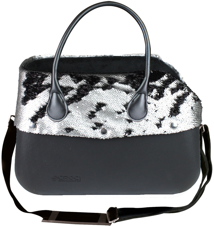 CROCI Geanta cu paiete WILD pentru plimbare caini, 40x28x20cm