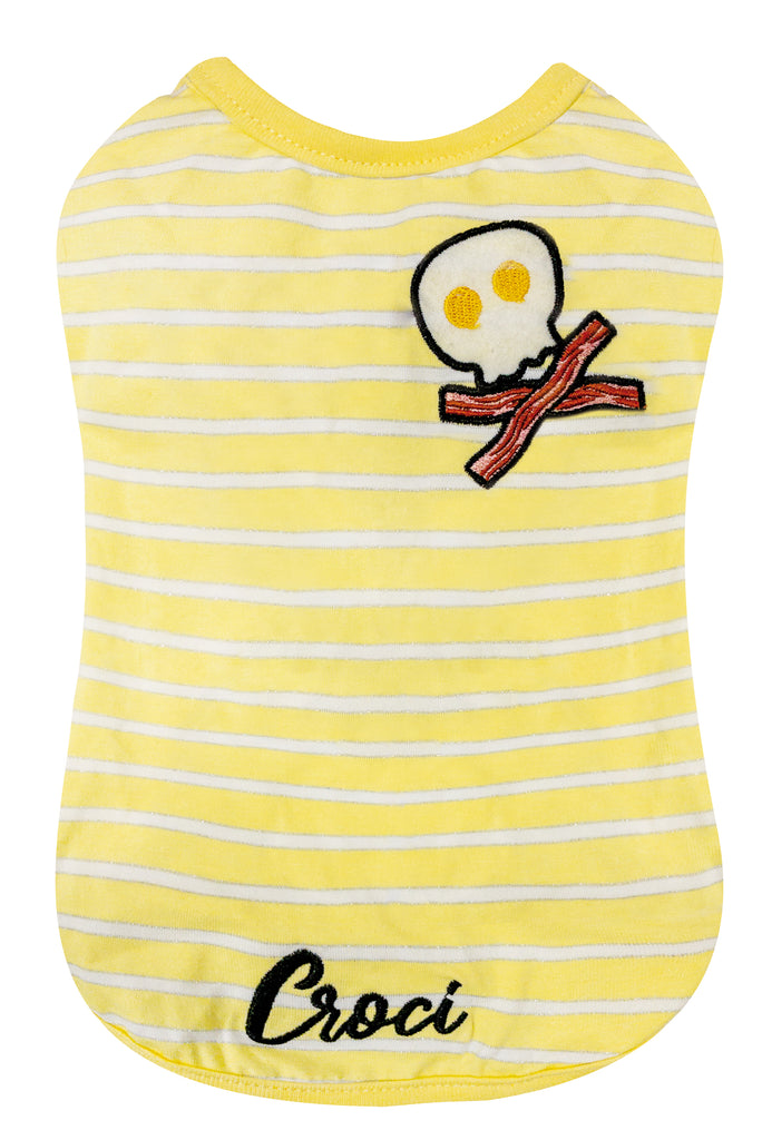 CROCI Tricou pentru caini, model Ou cu bacon, 25 cm