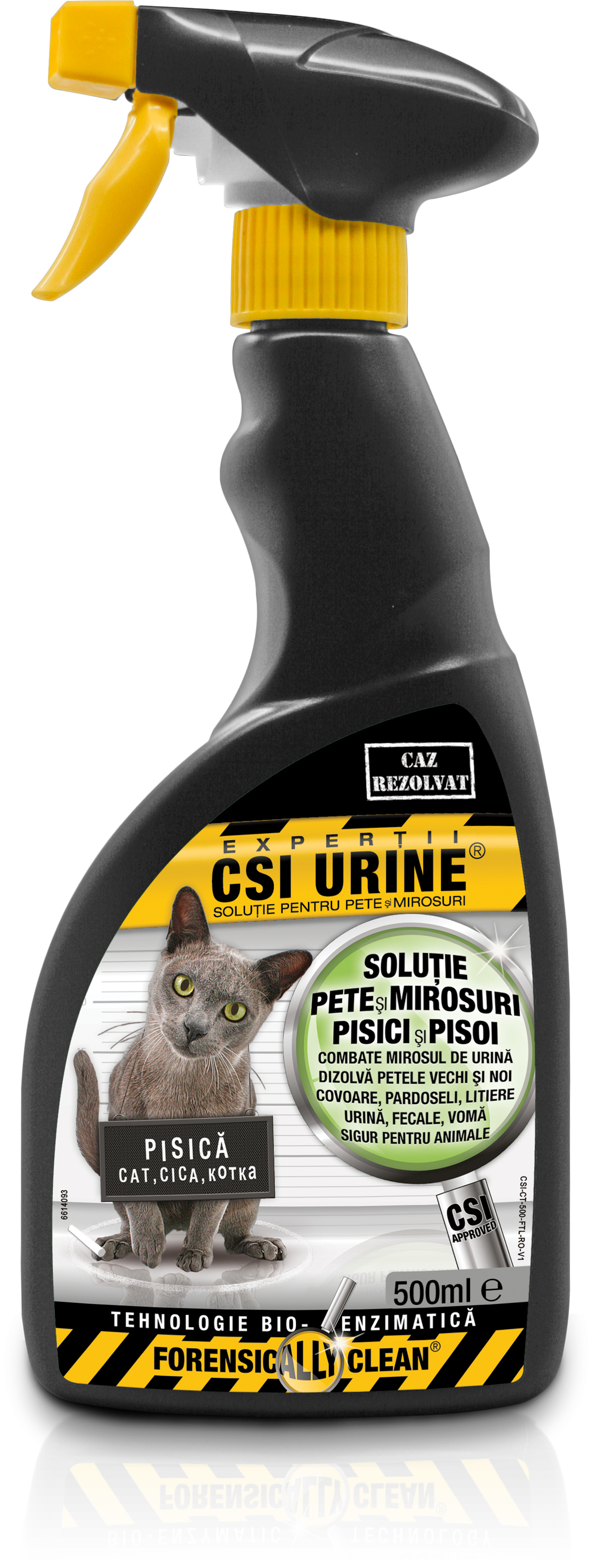 Solutie pentru pete si mirosuri CSI Urine Cat Spray 500 ml - Animax