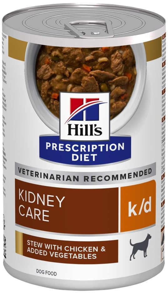 HILL's PD CANINE K/D Conservă pentru afecţiuni renale şi cardiace,tocăniţă 354 g - Maxi-Pet.ro
