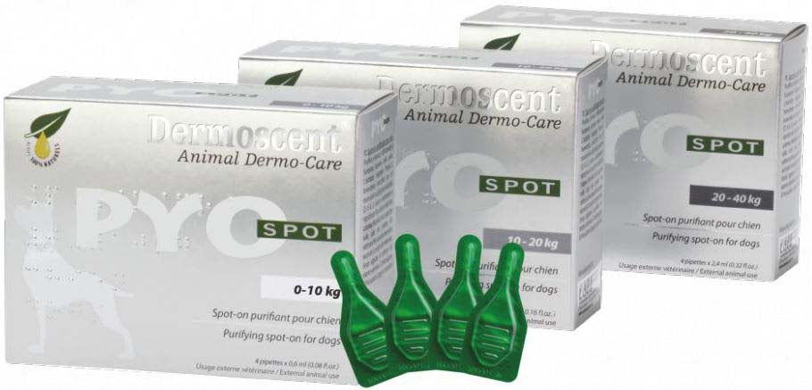 DERMOSCENT PYO Spot purificator pentru caini 0-10kg, de ingrijire, 4 pipete
