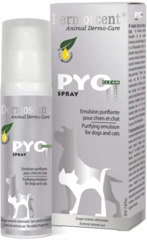 DERMOSCENT PYOclean Spray purificator, de ingrijire, pentru caini şi pisici 50ml