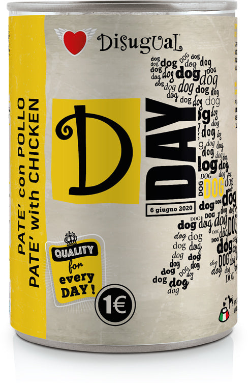 DISUGUAL D-Day Dog, pate de pui 400g - Maxi-Pet.ro