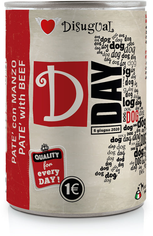 DISUGUAL D-Day Dog, pate de vita 400g