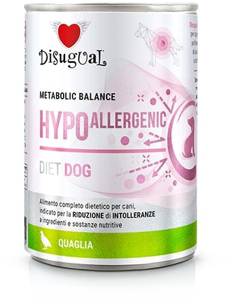 DISUGUAL Hypoallergenic conservă pentru câini, cu carne de prepeliţă 400g - Maxi-Pet.ro