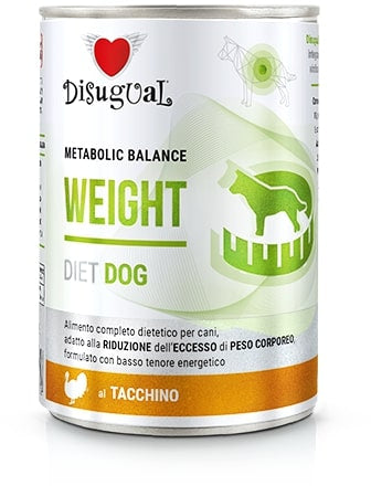 DISUGUAL Weight conserva pentru caini, cu carne de curcan 400g