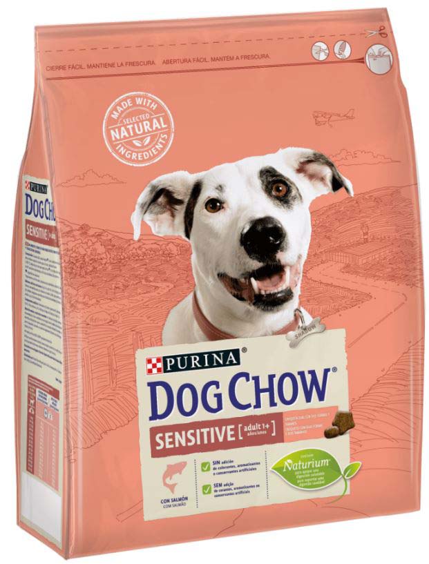 DOG CHOW Hrana uscata pentru caini Adult SENSITIVE, Somon şi Orez 14kg