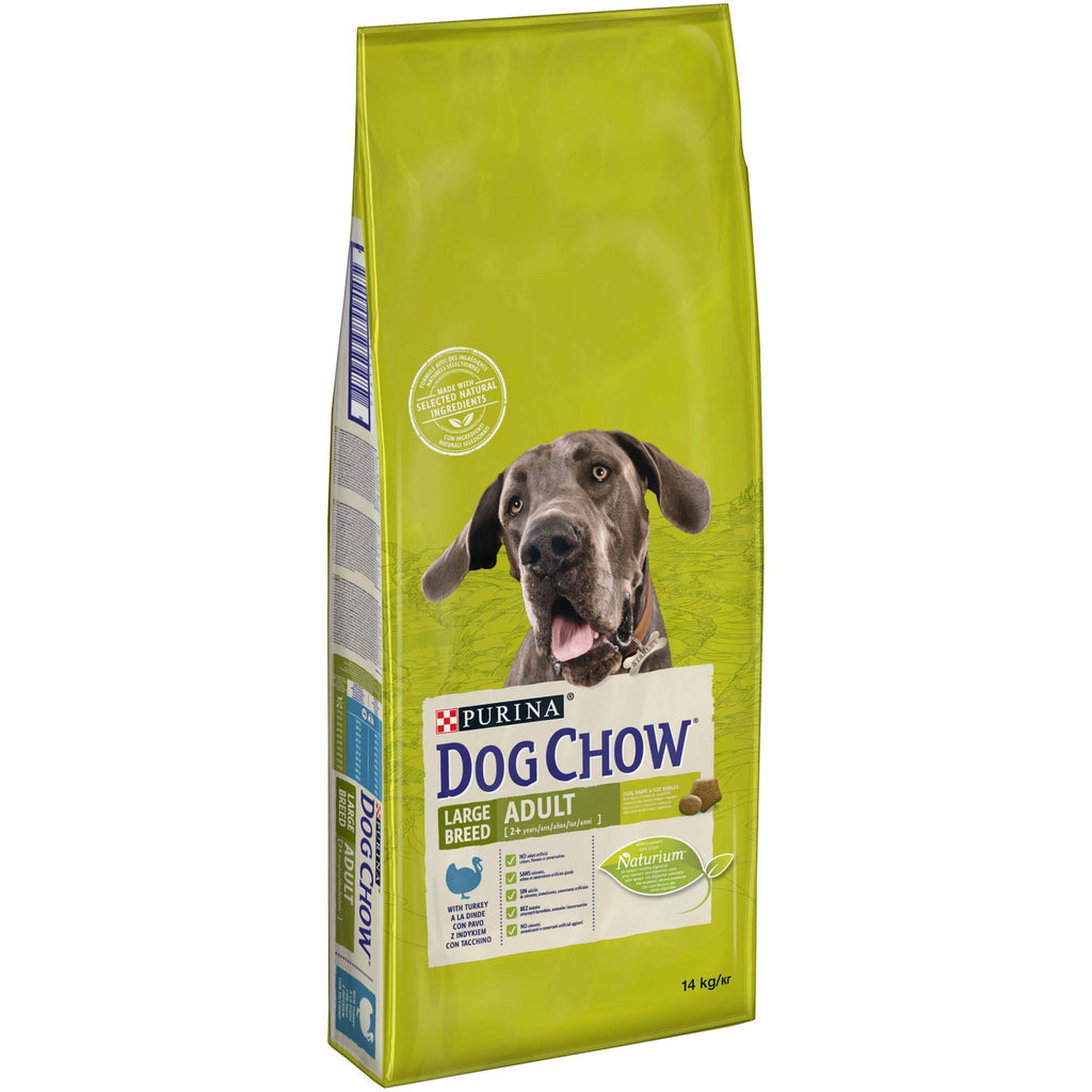DOG CHOW Hrana uscata pt caini Adult Large Breed, cu Curcan si Orez
