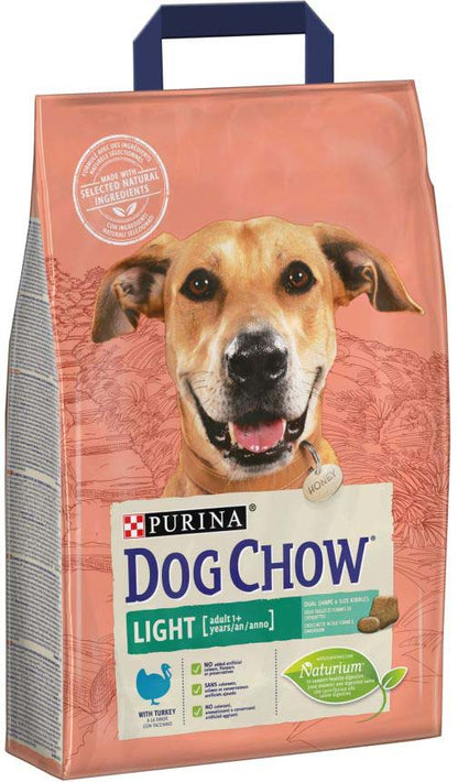 DOG CHOW Hrana uscata pt caini Adult LIGHT, cu Curcan si Orez