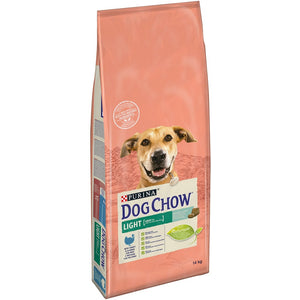 DOG CHOW Hrana uscata pt caini Adult LIGHT, cu Curcan si Orez 14kg