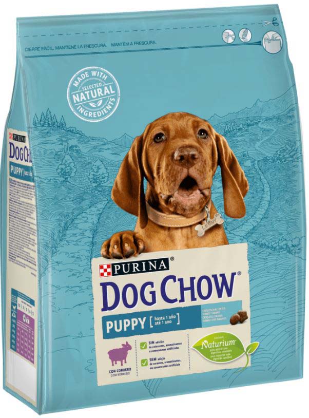 DOG CHOW Hrana uscata PUPPY pentru catelusi, cu Miel si Orez 14kg