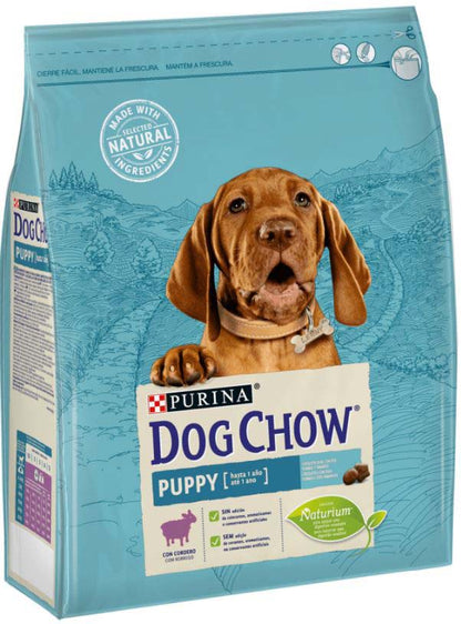 DOG CHOW Hrana uscata PUPPY pentru catelusi, cu Miel si Orez 14kg