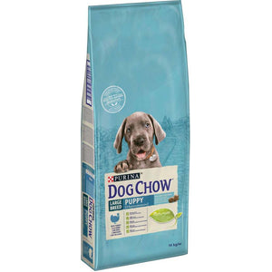 DOG CHOW Hrana uscata PUPPY pt catei Talie Mare, cu Curcan si Orez 14kg