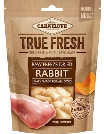 CARNILOVE True Fresh Recompensă criodesicată, câini, cu iepure/dovleac 40g - Maxi-Pet.ro