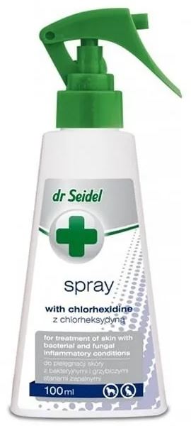 DR. SEIDEL Spray pentru caini si pisici cu Clorhexidina 4%, 100 ml