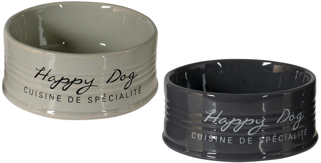 DUVO+ Bol din lut, cu invelis ceramic Happy Dog