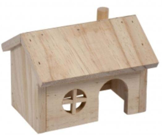 DUVO+ Casuta din lemn pentru hamsteri Lodge Gable 15x11x12cm