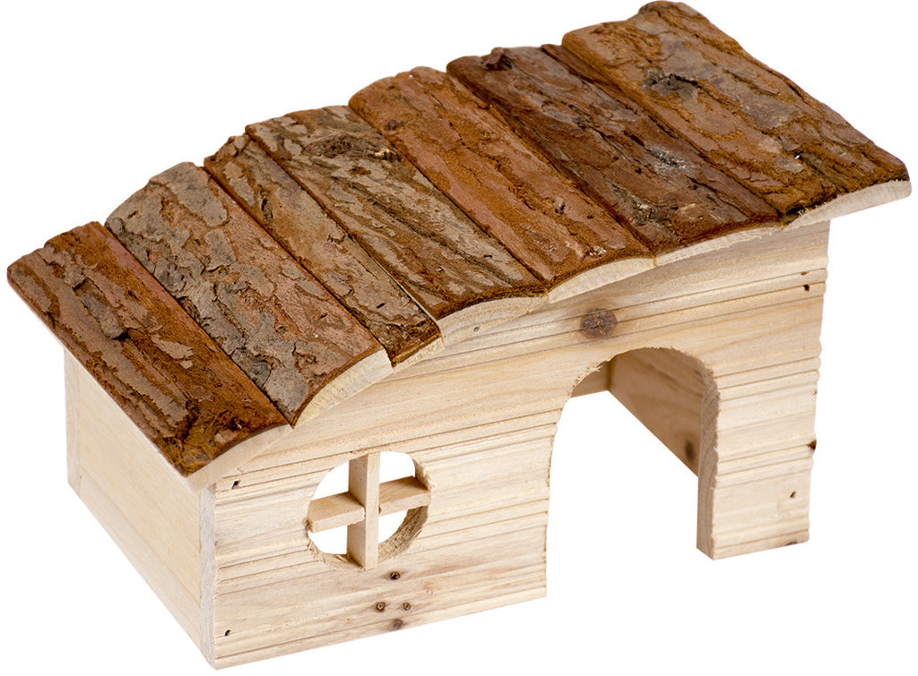 DUVO+ Casuta pentru rozatoare, acoperis inclinat, lemn, 20x13x12cm
