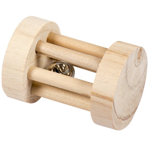 DUVO+ Jucarie pentru rozatoare Roata lemn, cu clopotel, 5x7cm