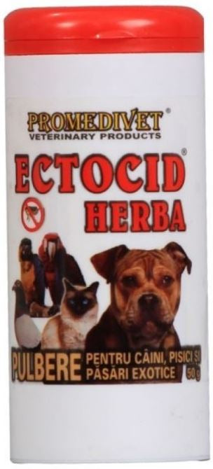 ECTOCID Herba (Promedivet) Pulbere pentru câini, pisici şi păsări exotice 50g - Maxi-Pet.ro