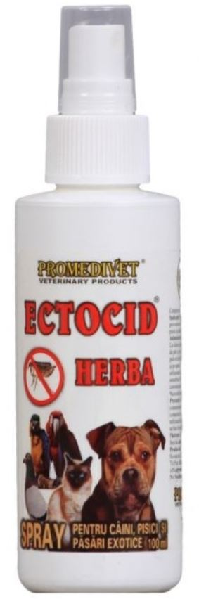 ECTOCID Herba (Promedivet) Spray pentru câini, pisici şi păsări exotice 100ml - Maxi-Pet.ro