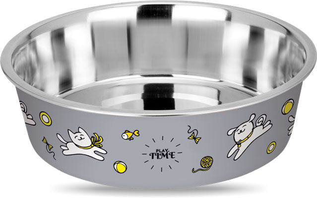ENJOY Castron inox pentru caini si pisici Play Time, Rhino
