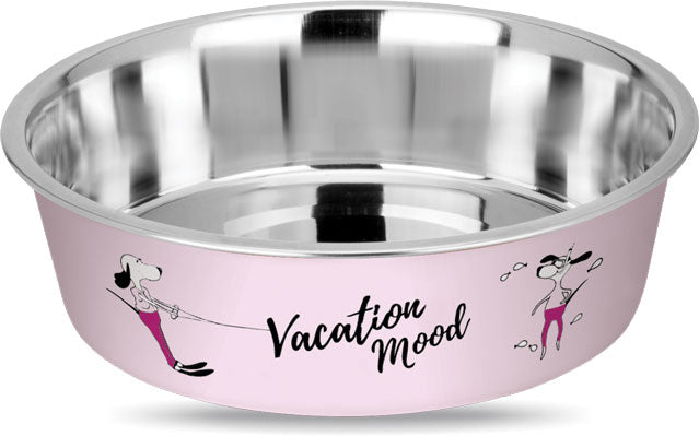 ENJOY Castron inox pentru caini si pisici Vacation Mood, Abalone