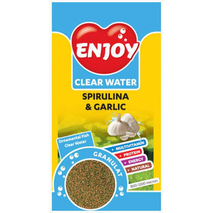 ENJOY Hrana pentru peşti, Spirulina şi Usturoi, Granule 250ml