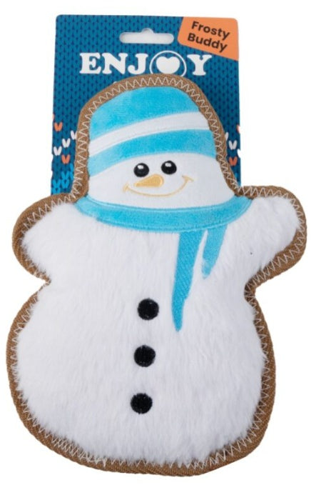 ENJOY Jucarie pentru caini Om de zapada, din plus, ed. Craciun, 22 cm