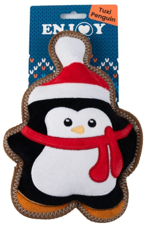 ENJOY Jucarie pentru caini Pinguin, din plus, ed. Craciun, 18cm