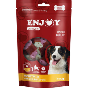ENJOY Recompense pentru caini CARNIVORE, Biscuiti cu pui, 100g