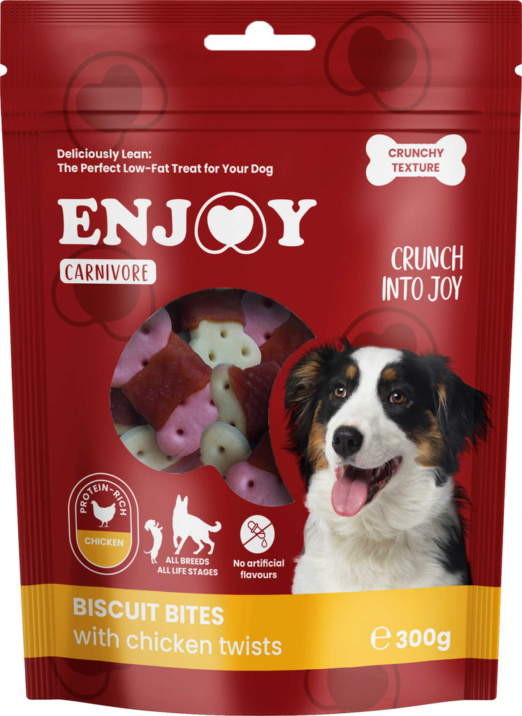 ENJOY Recompense pentru caini CARNIVORE, Biscuiti cu pui, 300g