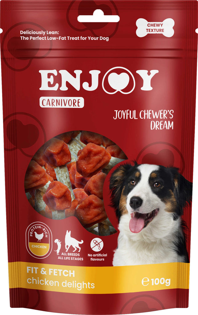 ENJOY Recompense pentru caini CARNIVORE, Lollipop cu pui, 100g
