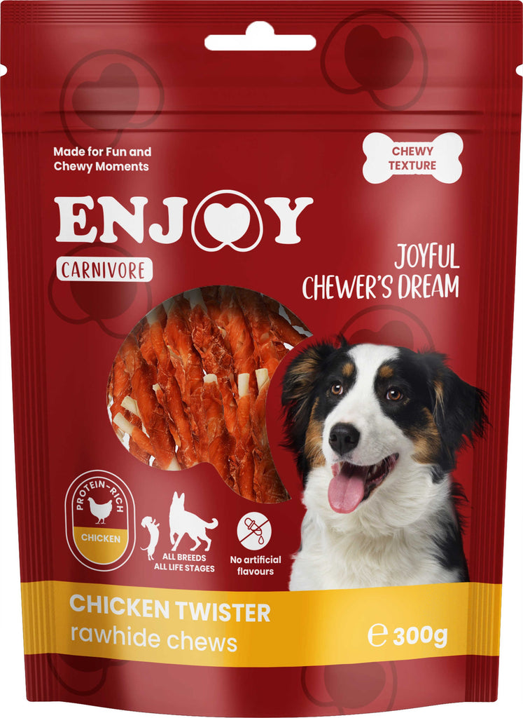 ENJOY Recompense pentru caini CARNIVORE, Sticks cu pui, 300g